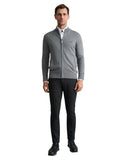 Navy & Green Ανδρική Πλεκτή Ζακέτα 24YM.454/GZ.7 Leaden Grey Γκρι