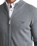 Navy & Green Ανδρική Πλεκτή Ζακέτα 24YM.454/GZ.7 Leaden Grey Γκρι