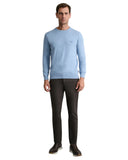 Navy & Green Ανδρικό Πλεκτό Βαμβακερό 24YM.741/P.6 Light Blue Σιέλ