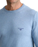 Navy & Green Ανδρικό Πλεκτό Βαμβακερό 24YM.741/P.6 Light Blue Σιέλ