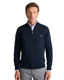 Navy & Green Ανδρικό Πλεκτό Half Zip 24YM.923/LZ.5 Blue