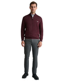 Navy & Green Ανδρικό Πλεκτό Half Zip 24YM.923/LZ.5 Dark Bordeaux Μπορντό