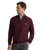 Navy & Green Ανδρικό Πλεκτό Half Zip 24YM.923/LZ.5 Dark Bordeaux Μπορντό