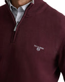 Navy & Green Ανδρικό Πλεκτό Half Zip 24YM.923/LZ.5 Dark Bordeaux Μπορντό