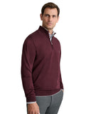 Navy & Green Ανδρικό Πλεκτό Half Zip 24YM.923/LZ.5 Dark Bordeaux Μπορντό