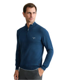 Navy & Green Ανδρικό Πλεκτό Half Zip 24YM.923/LZ.5 Dark Petrol Πετρόλ