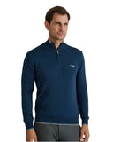 Navy & Green Ανδρικό Πλεκτό Half Zip 24YM.923/LZ.5 Dark Petrol