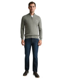Navy & Green Ανδρικό Πλεκτό Half Zip 24YM.923/LZ.5 Green Leaf Πράσινο
