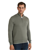 Navy & Green Ανδρικό Πλεκτό Half Zip 24YM.923/LZ.5 Green Leaf Πράσινο