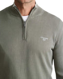 Navy & Green Ανδρικό Πλεκτό Half Zip 24YM.923/LZ.5 Green Leaf Πράσινο