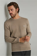 Navy & Green Ανδρικό Πλεκτό Βαμβακερό 24YM.926/P.4 Simply Taupe Μπεζ