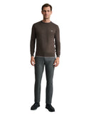 Navy & Green Ανδρικό Πλεκτό Βαμβακερό 24YM.926/P.5 Bitter Chocolate Καφέ