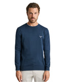 Navy & Green Ανδρικό Πλεκτό Βαμβακερό 24YM.926/P.5 Dark Petrol Πετρόλ