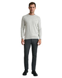 Navy & Green Ανδρικό Πλεκτό Βαμβακερό 24YM.926/P.5 Lt Grey Γκρι