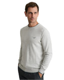 Navy & Green Ανδρικό Πλεκτό Βαμβακερό 24YM.926/P.5 Lt Grey Γκρι