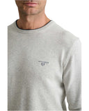 Navy & Green Ανδρικό Πλεκτό Βαμβακερό 24YM.926/P.5 Lt Grey Γκρι