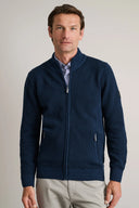 Navy & Green Ανδρική Πλεκτή Βαμβακερή Ζακέτα 24YM.996/GZ.2 Dark Petrol Μπλε