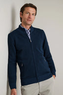 Navy & Green Ανδρική Πλεκτή Βαμβακερή Ζακέτα 24YM.996/GZ.2 Dark Petrol Μπλε