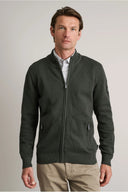 Navy & Green Ανδρική Πλεκτή Βαμβακερή Ζακέτα 24YM.996/GZ.2 Deepest Green Πράσινο