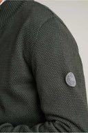Navy & Green Ανδρική Πλεκτή Βαμβακερή Ζακέτα 24YM.996/GZ.2 Deepest Green Πράσινο