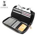 Γυναικείο δερμάτινο πορτοφόλι  Foxer 256001F μαύρο