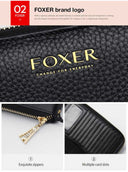 Γυναικείο δερμάτινο πορτοφόλι  Foxer 256001F μαύρο