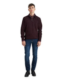 Monte Napoleone Ανδρικό Πλεκτό Half Zip 262-50-2285-5274-4 Μπορντό