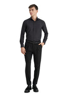 Monte Napoleone Ανδρικό Παντελόνι Tailor 262-62-4040-6211-7 Μαύρο