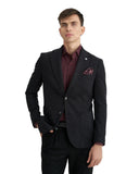 Monte Napoleone Ανδρικό Σακάκι Jacquard 262-71-6900-7149-5 Μαύρο