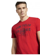Tom Tailor Ανδρική Μπλούζα Logo T-Shirt 1008637-15220 Κόκκινο