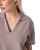 Guess Γυναικεία Μπλούζα Lyra Polo V6YP08K4310-A92T Καφέ