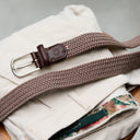 La Boucle Ανδρική Ζώνη Πλεκτή Sylt B23-230580 Flecked Brown