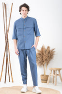 Vittorio Πουκάμισο Overshirt Vittorio 300-24-MONTERI Indigo
