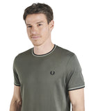 Fred Perry Ανδρική Μπλούζα Τ-Shirt Twin Tipped M1588-04B Χακί 