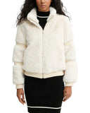 Guess Γυναικείο Μπουφάν Carla Faux Fur V6BL14W4519-G012 Εκρού