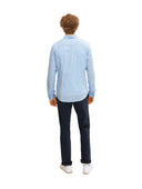 Ανδρικό Πουκάμισο Καρό Tom Tailor Fitted Smart Shirt 1032344-24469 Σιέλ