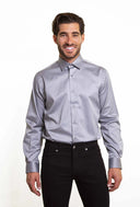 The Bostonians Ανδρικό Πουκάμισο Twill  3AMP2143-B031BL Γκρι