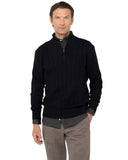 The Bostonians Ανδρικό Πλεκτό Half Zip 3MO1112|B031BL Μαύρο