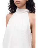Guess Γυναικεία Μπλούζα Ginevra High Collar W6YH40W2970-G012 Λευκό