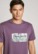 Pepe Jeans Ανδρική Μπλούζα T-Shirt Dalter  PM509780-491 Μωβ