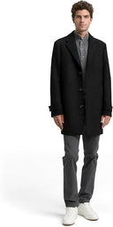Tom Tailor Ανδρικό Παλτό Classic Wool Coat 1046987-29999 Μαύρο