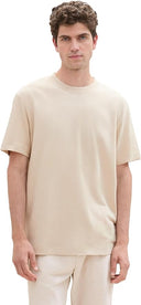 Tom Tailor Ανδρική Μπλούζα Linen T-Shirt  1041826-10336 Μπεζ