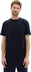 Tom Tailor Ανδρική Μπλούζα Structured T-Shirt  1042412-10668 Μπλε