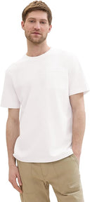 Tom Tailor Ανδρική Μπλούζα Structured T-Shirt  1042412-20000 Λευκό