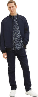 Ανδρικό  Πουκάμισο Tom Tailor Cotton Linen 1034903-31279 Μπλε