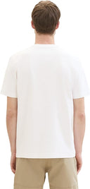 Tom Tailor Ανδρική Μπλούζα Structured T-Shirt  1042412-20000 Λευκό