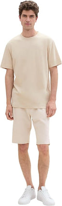 Tom Tailor Ανδρική Μπλούζα Linen T-Shirt  1041826-10336 Μπεζ
