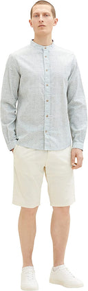 Ανδρικό Πουκάμισο Tom Tailor Cotton Linen 1034903-31283 Πράσινο