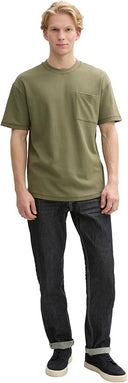 Tom Tailor Ανδρικό Relaxed Structured T-shirt 1045018-10905 Πράσινο