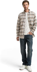 Tom Tailor Ανδρικό Πουκάμισο Καρό Flannel Shirt 1047337-38517 Μπεζ